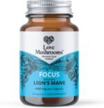 Love Mushrooms - Organic Lion's Mane Capsules - Deep Focus - 4000mg Capsule - Lions Mane Supplement for Memory and Focus Support - Vegan and Made in The UK - 30 - Image 2