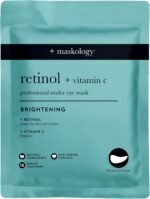 MASKOLOGY RETINOL + VITAMIN C Professional Under Eye Mask 3 Applications | Under Eye Masks For Skin Hydration | Eye Patches Skincare | Retinol Eye Patches - Image 2