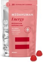 MEDAHUMAN® Energy | Cordyceps Mushroom Gummies (30 Servings) | Adaptogen Superblend Energy Gummies with Vitamins & Minerals for Reducing Tiredness | Berry Flavour - Image 2