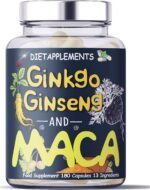 Maca Root 4000mg, Ginkgo Biloba, Korean Red (Panax) Ginseng - 4256mg - Vegan Capsules - Zinc, Vitamins D3, E, B5, B6, B12, A, K, Folic Acid, Selenium for Immune System & Hormonal Activity. 1 Bottle - Image 2