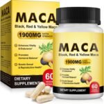 Maca Root Capsules for Women 1900mg, Red, Black & Yellow Maca with Black Pepper, Vegan, Support Energy, Hormone Balance, Menstrual, 60 Capsules - Image 2
