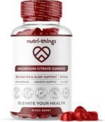 Magnesium Citrate Gummies - High Absorption Magnesium Supplement - Supports Digestion, Relaxation, Muscle Function & Sleep - Raspberry Flavour - 600mg Per Serving - Non-GMO, Gluten-Free - 60 Gummies - Image 2