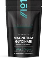 Magnesium Glycinate 1500mg with BioPerine® – Supports The Nervous System - Reduces Tiredness and Fatigue - 90 Vegan Capsules (45 Days Supply) - Resealable and Recyclable Pouch - by Alpha01 - Image 2