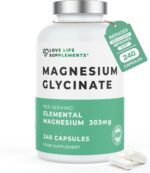 Magnesium Glycinate (Bisglycinate), 2 Month Supply - 240 Capsules, 2750mg (303mg Magnesium), Chelated Magnesium Supplements, Highly Bioavailable, Made in UK - GMP Certified - Love Life Supplements - Image 2