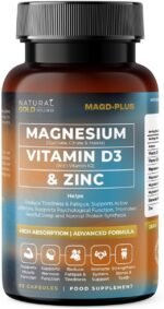Magnesium Glycinate Complex 6-in-1 with Citrate, Malate + Vitamin D3 4000 iu & Vitamin K2 MK7 100μg + Zinc | 1600mg Magnesium Supplement - High Absorption - 90 Vegan Capsules by Natural Gold Wellness - Image 2