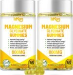 Magnesium Glycinate Gummies 1600mg - Sugar Free Magnesium Supplement with Calcium, Potassium Vitamin D, B6 & CoQ10 for Calm Mood & Muscle, Sleep Support 60 Gummies (2X) - Image 2