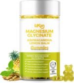 Magnesium Glycinate Gummies 800mg - Sugar Free Magnesium Supplement with Ashwagandha, Lemon Balm Extract & CoQ10 for Calm Mood & Muscle, Sleep Support - 60 Gummies (Pineapple Flavor) (1) - Image 2