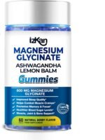 Magnesium Glycinate Gummies 800mg - Sugar Free Magnesium Supplement with Ashwagandha, Lemon Balm Extract & CoQ10 for Sleep, Stress & Muscle Relief & Nerve Health - 60 Gummies (Blueberry Flavor) (1) - Image 2