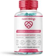 Magnesium Glycinate Gummies Adult - Mixed Berry Flavor, 400mg High Absorption Magnesium Chewable for Stress Relief, Sleep & Muscle Relaxation - Non-GMO, Gluten-Free - 60 Count, 30-Day Supply - Image 2