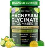 Magnesium Glycinate Gummies for Kids & Adults - High Strength Magnesium Glycinate 400mg with Malate, Zinc, D3, B6 & Taurine – Lemon & Lime Flavours – Sleep, Focus & Relaxation – 60 Chews - Image 2