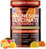 Magnesium Glycinate Gummies for Kids & Adults - High Strength Magnesium Glycinate 400mg with Malate, Zinc, D3, B6 & Taurine – Orange & Flavours – Sleep, Focus & Relaxation – 60 Chews - Image 2