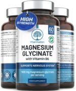 Magnesium Glycinate High Strength 1500mg - High Absorption, Easy to Digest - UK Made Supplement for Sleep & Energy - Mag Bisglycinate with Vitamin B6 Tablets - 300mg Elemental Magnesium - 60 Capsules - Image 2