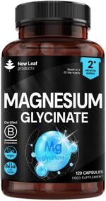 Magnesium Glycinate Supplements - 1040mg of Magnesium - 120 High Strength Capsules Providing 208mg Elemental Per Serving - Pure Active Ingredient - UK Manufactured by New Leaf Products - Image 2