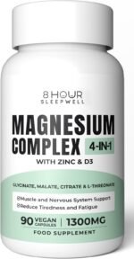 Magnesium Glycinate with Zinc & Vitamin D3 | 4 in 1 Complex | 1300mg Magnesium Supplements (Bisglycinate, Citrate, Malate & L-Threonate) | 90 Vegan, Gluten-Free Capsules | High-Strength & Absorption - Image 2