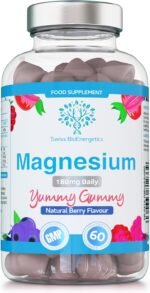 Magnesium Gummies, Providing 180mg Daily dose of Elemental Magnesium from Citrate - 60 Natural Berry Flavour Chewable Yummy Gummies for Better Sleep, Muscle and Nerve Support - UK Made - Image 2