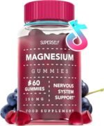 Magnesium Gummies for Adults & Kids - 150mg Magnesium Supplements for Sleep, Relaxation & Muscle Support - Natural Grape Flavour - No Artificial Colours - Vegan - 60 Gummies Easy to Chew - Image 2