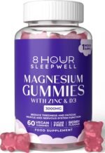 Magnesium Gummies – 60 Vegan, Sugar & Gluten-Free Gummies for Adults with Citrate, Zinc & D3 – 330mg Elemental Magnesium for Sleep, Stress, Muscle, Nerve & Bone Support – High Strength Supplement - Image 2