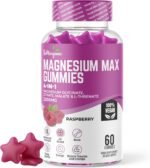 Magnesium Gummies – High Absorption 252.6mg Elemental – Vegan, Raspberry Flavor – Gluten-Free – Relaxation, Sleep & Muscle Support – 60 Chewable Gummies - Image 2