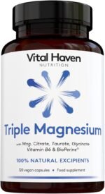 Magnesium Supplement - Citrate + Glycinate + Taurate and Vitamin B6 with BioPerine - UK Made - Image 2