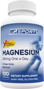 Magnesium Supplement Complex MGSPORT - High Absorption with Vitamins B6, D, E - Relieves Leg Cramps, Muscle Support & tensed Muscles 100 Servings - Image 2