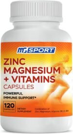 Magnesium Supplement MGSPORT with Zinc,Vitamins B6, B9, D, E - Immune Support, Muscle Recovery, EZ on Stomach - 120 Capsules - Image 2