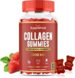 Marine Collagen Gummies 1000mg - Hydrolysed Collagen Peptides with Biotin & Vitamin C - Collagen Supplements for Women & Men - Skin, Hair, Nails & Joint - Strawberry Flavour - 60 Gummies/Bottle - Image 2