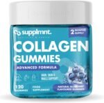 Marine Collagen Gummies, Hydrolysed Collagen Peptides w/Biotin, Hyaluronic Acid & Vitamin C, Collagen Supplements for Women & Men, Collagen for Skin, Hair & Nails (One Size, Blueberry) - Image 2