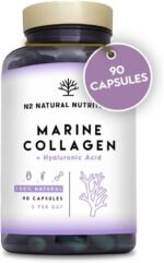 Marine Collagen with Hyaluronic Acid for Skin Care, Hair Care, Joints. Magnesium, Vitamin C. Hydrolysed Collagen Supplements. Anti Aging. Best Collagen PEPTAN. 90 Veggie Caps. EU. N2 Natural Nutrition - Image 2