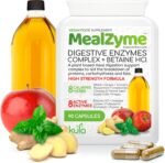 MealZyme - Digestive Enzyme Supplement - 8 Plant Based Complex with Bromelain, Betain HCL, Amylase, Protease, Lipase, Papain and Peppermint for Fast Indigestion and Bloating Relief - 90 Vegan Capsules - Image 2