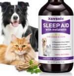 Melatonin for Dogs & Cats - Liquid Sleep Aid - Regulates Sleep, Reduces Anxiety & Stress from Fireworks, Travel, Separation, Dog Anxiety Relief - Natural Calming Supplement - 60mL Bacon Flavoured - Image 2