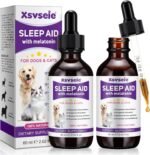 Melatonin for Dogs & Cats, Sleep Aid & Dog Anxiety Relief for All Breeds, Dog Calming Melatonin for Noise, Fireworks, Separation & Travel Stress - Promotes Relaxation, Deep Sleep 60ml (2PK) - Image 2