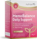 Menopause Supplements - Support for Menopause & Perimenopause Symptoms - with Soy Isoflavones, Zinc & Vitamin B6 to Support Hormone Balance for Women - 90 Vegan Capsules - Made in The UK - Nutravita - Image 2