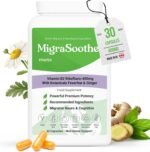 Migraine Relief Feverfew + Ginger + Vitamin B2 Riboflavin 400mg per Capsule - Migrasoothe + Herbs NHS Recommended Ingredients UK Made Stress, Headaches Tremors & Energy Vegan. Vitamin B2 400 [30] - Image 2