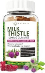 Milk Thistle Gummies – Liver Support & Detox with Dandelion Root – 1000mg – Vegan, Gluten-Free – 45 Day Supply – Keltico - Image 2