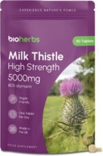 Milk Thistle High Strength 5000mg - 80% Silymarin (125mg Extract) by BioHerbs | 90 One-Per-Day Milk Thistle Tablets (3-Month Supply) - Image 2