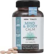 Mind & Body Calm – Ashwagandha Complex for Stress, Anxiety & Focus Support | Adaptogenic Balance for Calm Energy, Mental Clarity & Relaxation | 120 Vegan Tablets | UK-Made - Image 2