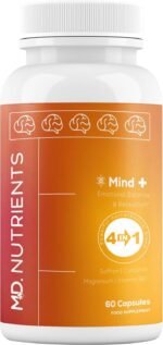 Mind+ | Brain, Mood & Stress Balance | 4-in-1 Formula with Saffron (Affron®), HydroCurc® Curcumin, Magnesium Bisglycinate & Vitamin B6 | Focus, Energy & Vitality | Vegan | 30 Days - Image 2