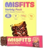 Misfits Vegan Protein Bars Variety Pack | Sports Nutrition Bars - 14-15 grams Protein | 1 gram Sugar | Plant-Based, Low Carb, High Fibre | No Palm Oil | Non-GMO | Pack of 12 - Image 2