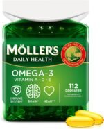 Moller’s ® | Omega-3 Capsules | Fish Oil | Nordic Omega-3 Dietary Supplement with EPA and DHA and Vitamins A, D and E | 166-year-old-brand | Daily Health | 112 Capsules - Image 2