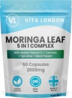 Moringa Leaf Capsules 2000mg | Added Vitamin C + Turmeric + Spirulina + Black Pepper | High Strength Supplements for Men & Women | 60 Vegan Capsules (Not Powder, Tablets of Gummies) - Image 2