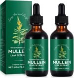 Mullein Leaf Liquid Drops,Mullein Drops,Mullein Leaf Extract Drops,Mullein Herbal Supplements Drops for Fast Absorption 60ml(2pcs) - Image 2