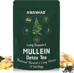 Mullein Tea Bags for Lungs - Lung Detox Cleanse Mullein Leaf Tea - Mullein Leaf, Thyme, Elderberry, Ginseng, and Ginger for Respiratory, Lung Cleanse, Iymphatic Cleanse & Detox, Immune Support - Image 2