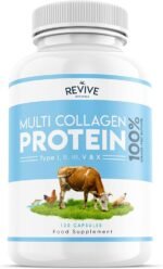 Multi Collagen Protein Capsules - 120 Count - Types I, II, III, V & X - Hydrolysed Grass Fed Bovine, Wild Caught Marine & Free-Range Chicken, Made with Hyaluronic Acid & Vitamin C by Revive Naturals - Image 2