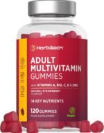 Multivitamin Gummies for Adults | 120 Count | Strawberry Flavoured | 14 Key A-Z Nutrients | with Vitamin A, B12, C, D, and Zinc | Vegan | by Horbaach - Image 2