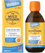 Multivitamin Liquid with Cod Liver Oil for Adults & Kids, Delicious Orange Flavour, Vitamins C, A, B2, B3, D, E & Omega-3, Boost Energy & Reduces Tiredness, Supports Immunity, 300ml - Image 2