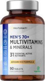 Multivitamin Tablets for Men 70 Plus | 90 Count | with 32 Essential Vitamin and Minerals for 70+ | Suitable for Vegetarians | by Horbaach - Image 2