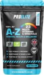 Multivitamins & Minerals - 365 Vegan Tablets - One a Day 100% RDA - 23 Essential Vitamins & Minerals in A-Z Multivitamin Tablet - Made in The UK by PROELITE - Image 2