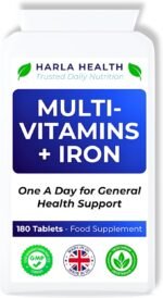 Multivitamins with Iron – 180 Vegetarian Tablets (6-Month Supply) | Daily Energy, Immune Support & Overall Wellbeing for Men & Women | UK Made, GMP Certified - Image 2