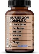 Mushroom Complex 60 Gummies, Lion’s Mane, Cordyceps, Shiitake, Maitake, Reishi, Chaga with Ginkgo Biloba and Elderburry Extract, Sugar Free - Image 2