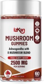 Mushroom Complex Gummies 2500mg - 8 Brain Health Mushrooms Gummies with Ashwagandha Supplement Promotes Calm Focus Memory Mood Immunity & Energy - 60 Count (Halal, Gluten-Free, Vegan) (1) - Image 2